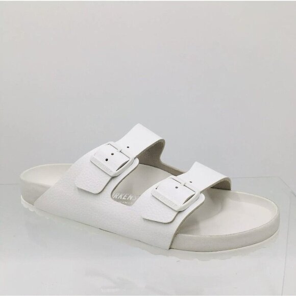Birkenstock Arizona Exquisite- White Leather- Mens Sandals Slide EU 42 US 9- 9.5 - Picture 6 of 12